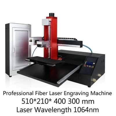Professional Fiber Laser Engraving Machine 510*210* 400 300 mm with Laser Wavelength 1064nm